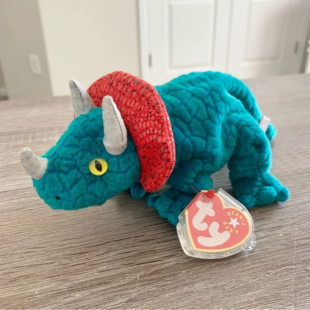 Hornsly 2000 TY Beanie Babies Collectable Dinosaur Plush